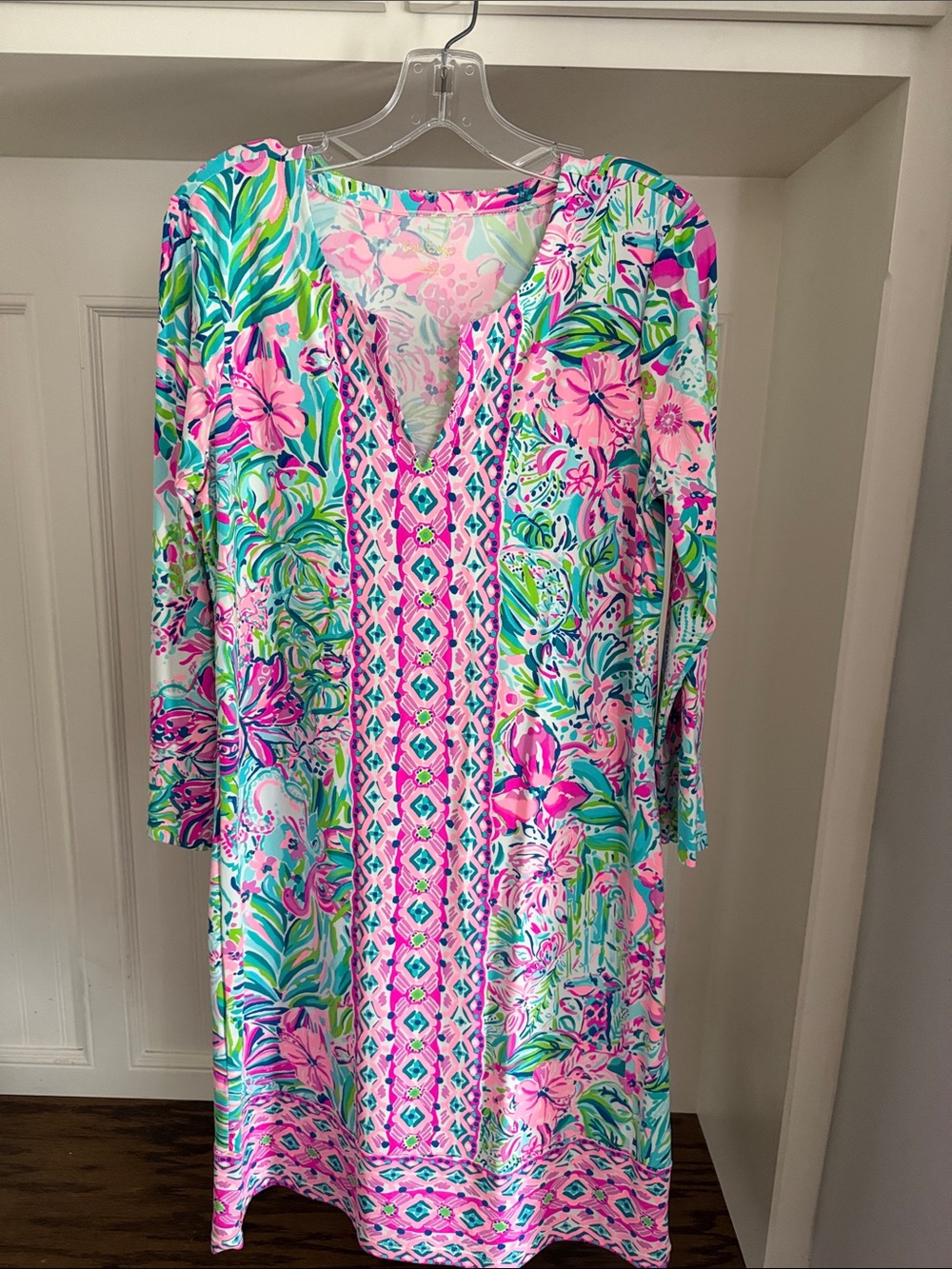 Lilly Pulitzer Pink Green Blue Floral Mini Dress